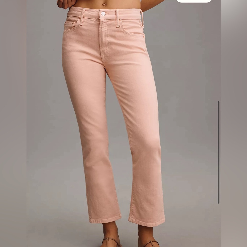 MOTHER Peach Cropped Ankle Jeans